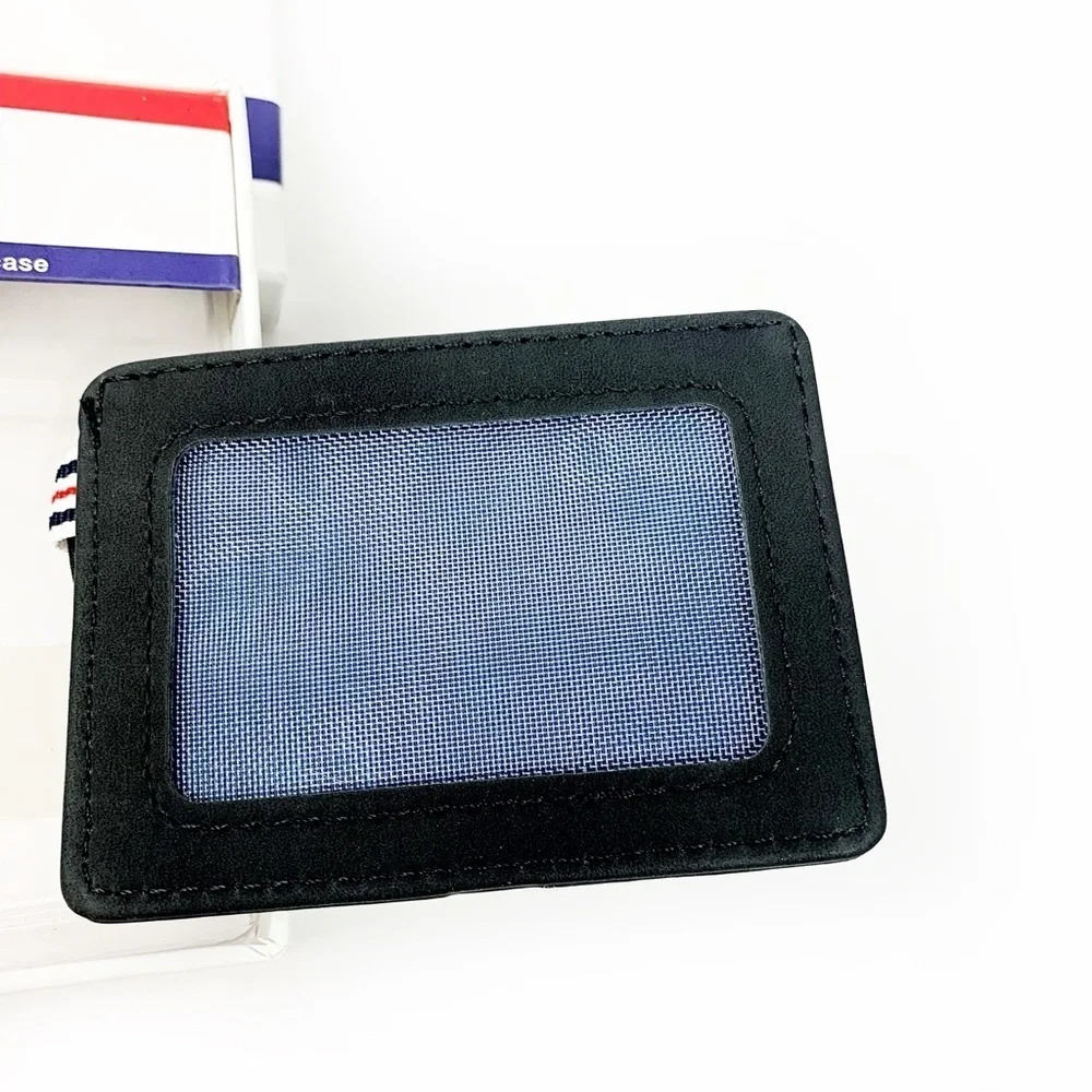 Fila Black Bifold Wallet w/ Blue & Grey Stripe • 9 Card Slots • Gift Box